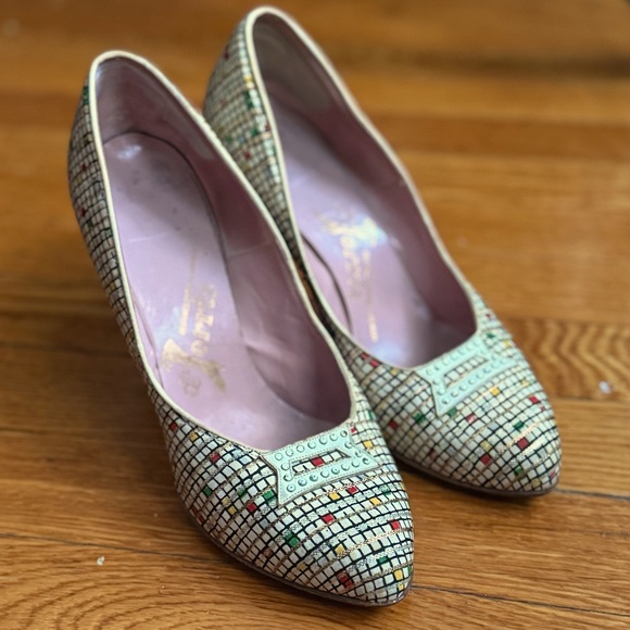 Vintage 1940s pick up high arch stiletto Doris by Irvin and Mary sz 8 reg width - Picture 1 of 10